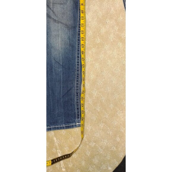 Miss Me Jeans Women's Size 28X27 Easy Crop Mid-Rise American Flag Bling Pocket - Picture 5 of 5